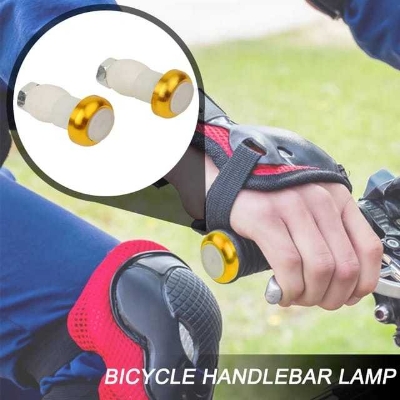 Picture of 2pcs / set Battery Powered Bicycle Handlebar Light Bike Signal Lamp Cycling LED Bar End Plug Safety Indicators