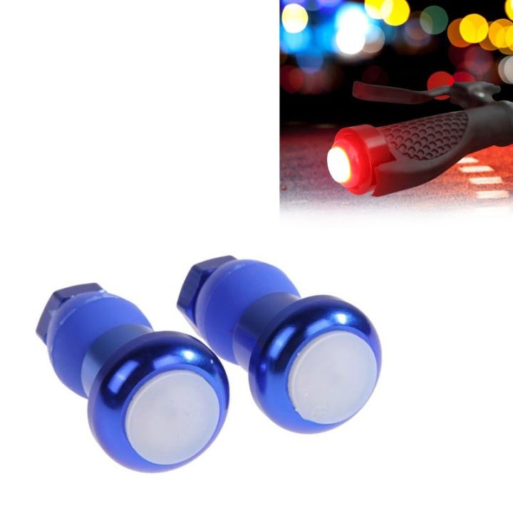 Picture of 2pcs / set Battery Powered Bicycle Handlebar Light Bike Signal Lamp Cycling LED Bar End Plug Safety Indicators