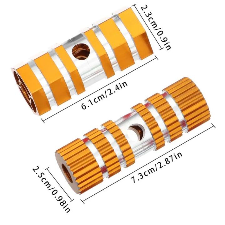 Picture of 1 Pair Bike Pedals Axle Foot Rest Pegs Anti-Slip Aluminum Alloy BMX Mountain Road Cycling Bicycle Front Rear