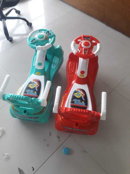 Picture of Baybee Kids Swing Car Cruiser Pedal Go Kart Racing Ride On Toy Car For Baby With Curved Seat Baby Tricycle Kid'S Trike/Bicycle Children Tricycle For Boys & Girls Age 1-5 Years(Red and blue)