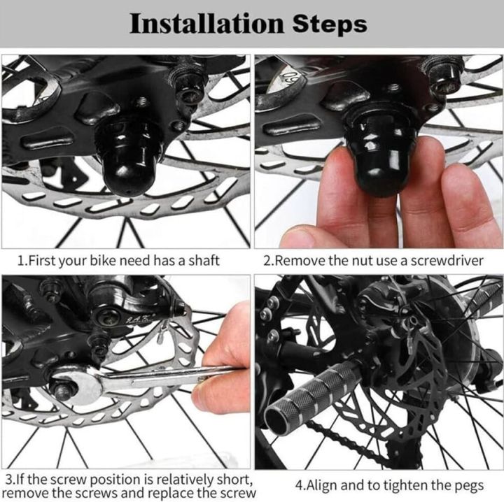 Picture of Bicycle Pegs Bike Pegs Pegs for Bike Bike Peg Bicycle Foot Peg Aluminum Alloy Bicycle Foot Rest Cycling Accessory for Rode Bike 2PCS