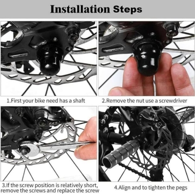 Picture of Bicycle Pegs Bike Pegs Pegs for Bike Bike Peg Bicycle Foot Peg Aluminum Alloy Bicycle Foot Rest Cycling Accessory for Rode Bike 2PCS