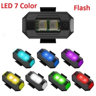 Picture of 7 Color Led Flash Light For Motorcycle. Bicycle, Helmet , Engine, Back Panel , Car - Cycle Accessories-1 Pis