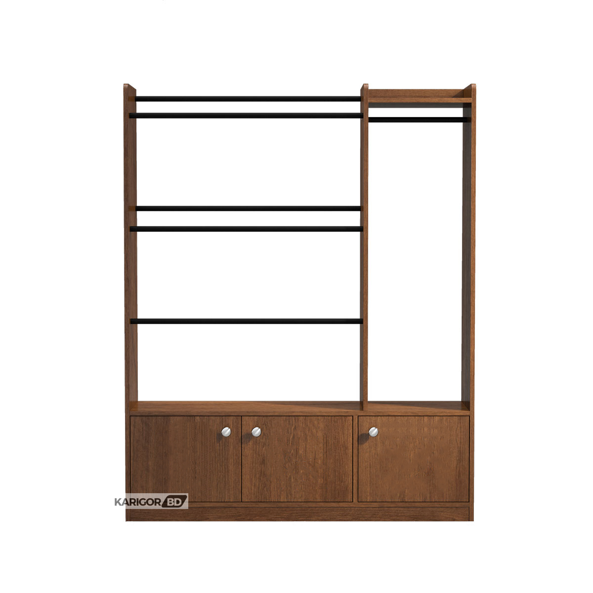 Picture of Karigor BD Nifty Nice Alna Heavy Duty Regal Design Engineered Wood Alna with 3 Large Storage Cabinet