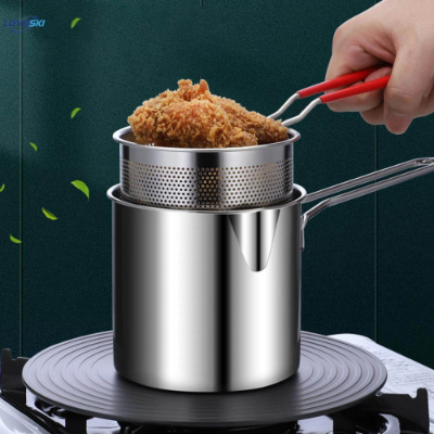 Picture of Deep Frying Pot Stainless Steel Cooking Pot for Dining Room