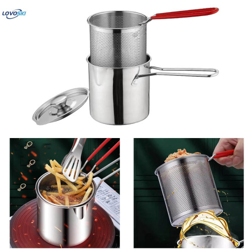 Picture of Deep Frying Pot Stainless Steel Cooking Pot for Dining Room