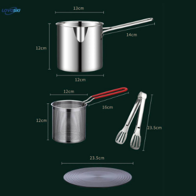 Picture of Deep Frying Pot Stainless Steel Cooking Pot for Dining Room