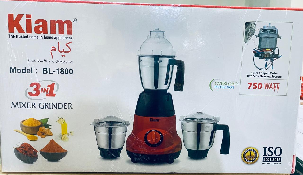 Picture of Kiam Mixer Grinder 3IN 1 – 750 watts (BL 1800)