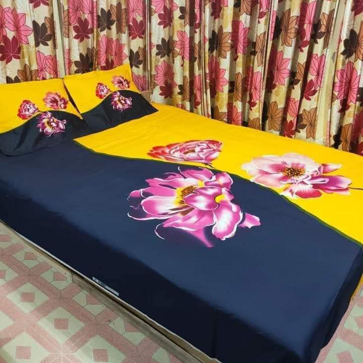 Picture of Home-Tex New High Quality Panel Cotton Bed Sheet Set (3 Pcs) From Golden Plus - Bed Sheet