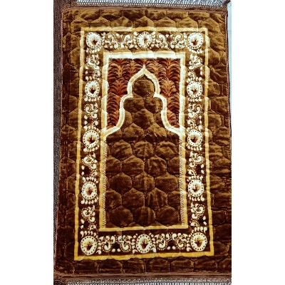 Picture of Prayer Mat (Jaynamaz) - Extra Soft Velvet Mixed Red Color Form Golden Plus