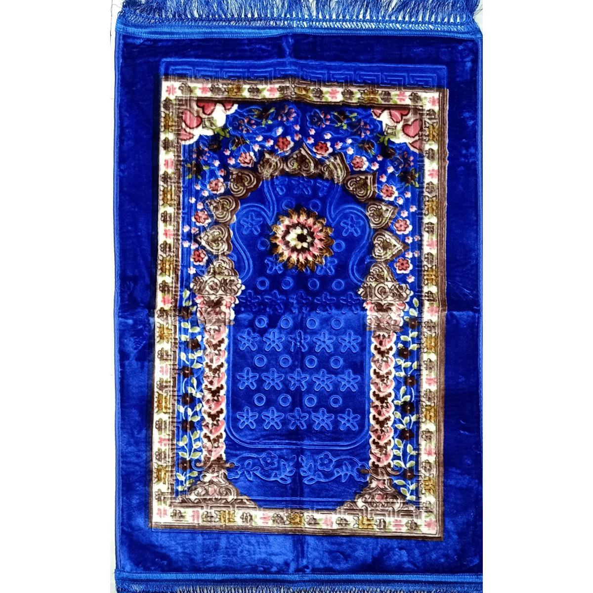 Picture of Prayer Mat (Jaynamaz) - Extra Soft Velvet Mixed Red, Orange, green,Blue And multicolor  Form Golden Plus