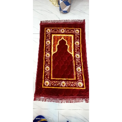 Picture of China Prayer Mat (Jaynamaz) - Extra Soft Velvet Mixed Bule color Form Golden Plus
