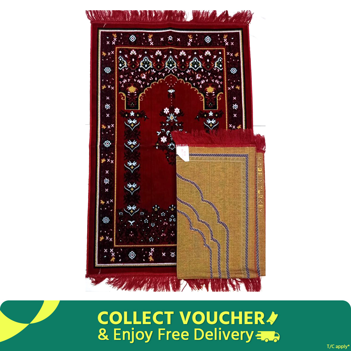 Picture of Beautiful Prayer Jaynamaz - Made in Turkey Soft Velvet Prayer Mat, Rug, Jaynamaz From - Suba International.