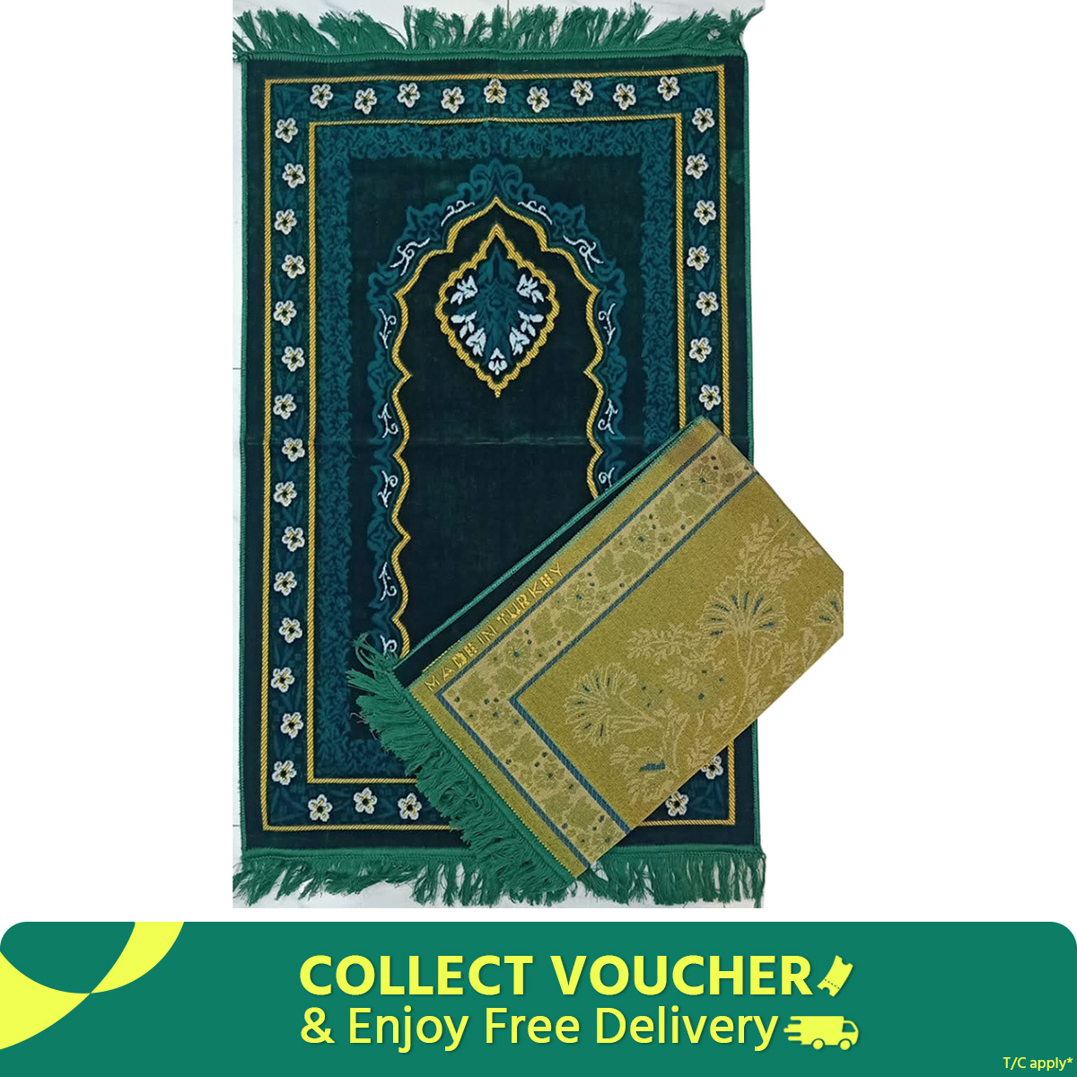 Picture of Prayer Jaynamaz Made in Turkey Soft Velvet Prayer Mat, Rug, Jaynamaz From - Suba International.