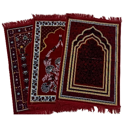 Picture of Prayer met ( Jaynamaz ) Made in Turkey Soft Velvet Prayer Mat, Rug, Jaynamaz From - Suba International.