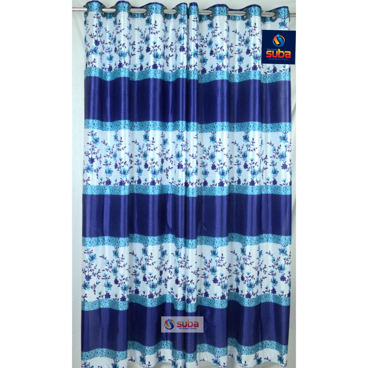 Picture of Synthetic Curtain  Porda colour - Brown, Dark ash,pink,blue, from - Suba International