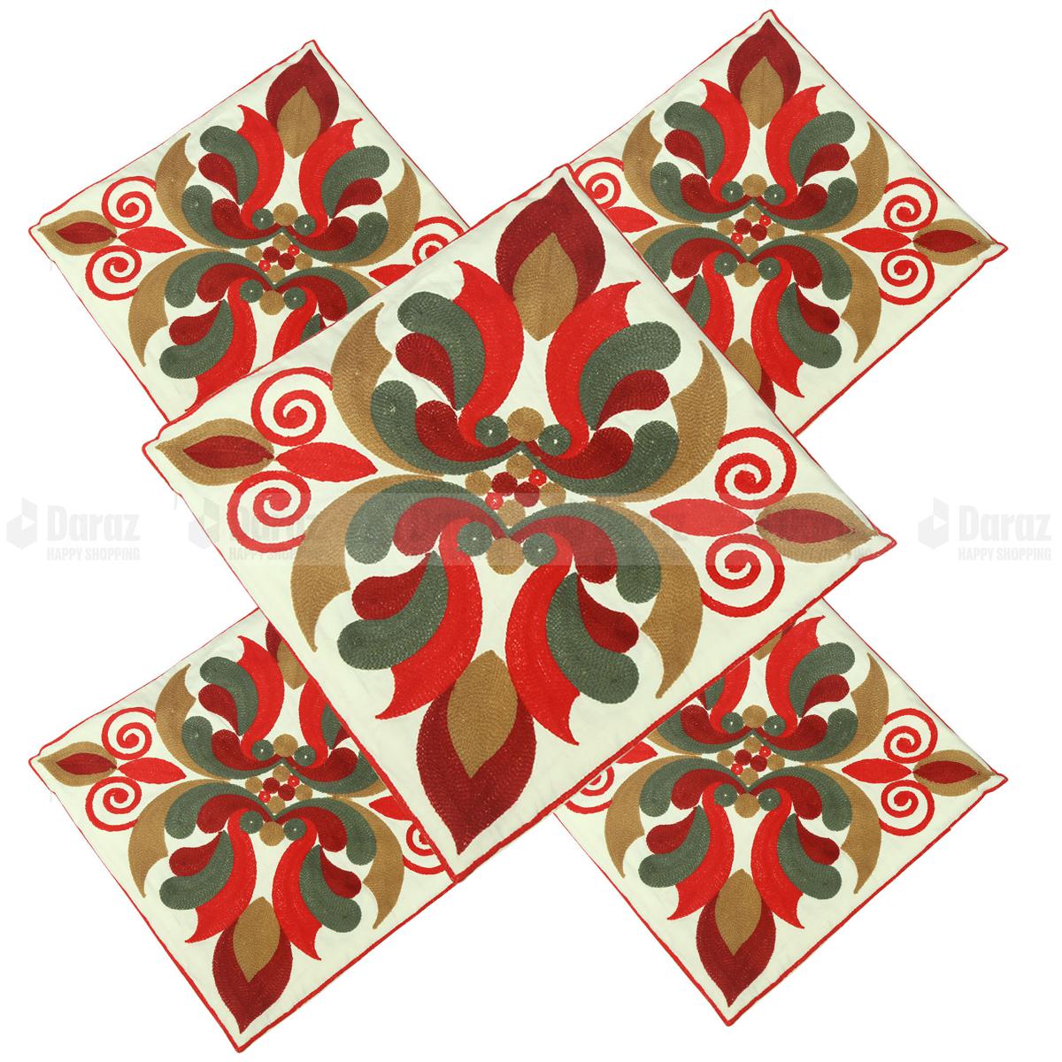 Picture of Kashmiri Embroidery Cushion Cover - (16" x 16") 5 piece set (imported from Kashmir)