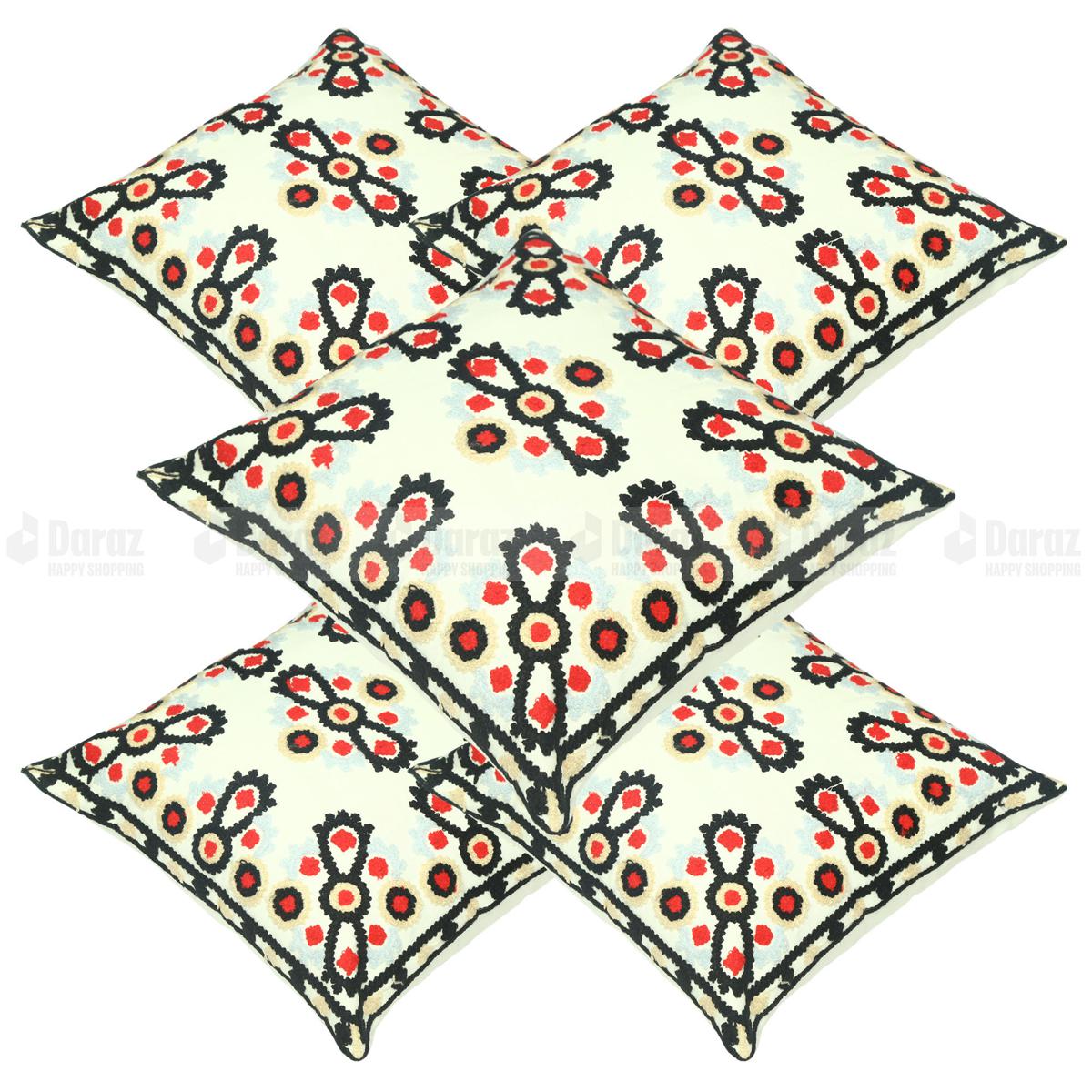 Picture of Kashmiri Embroidery Cushion Cover - (16" x 16") 5 piece set (imported from Kashmir)