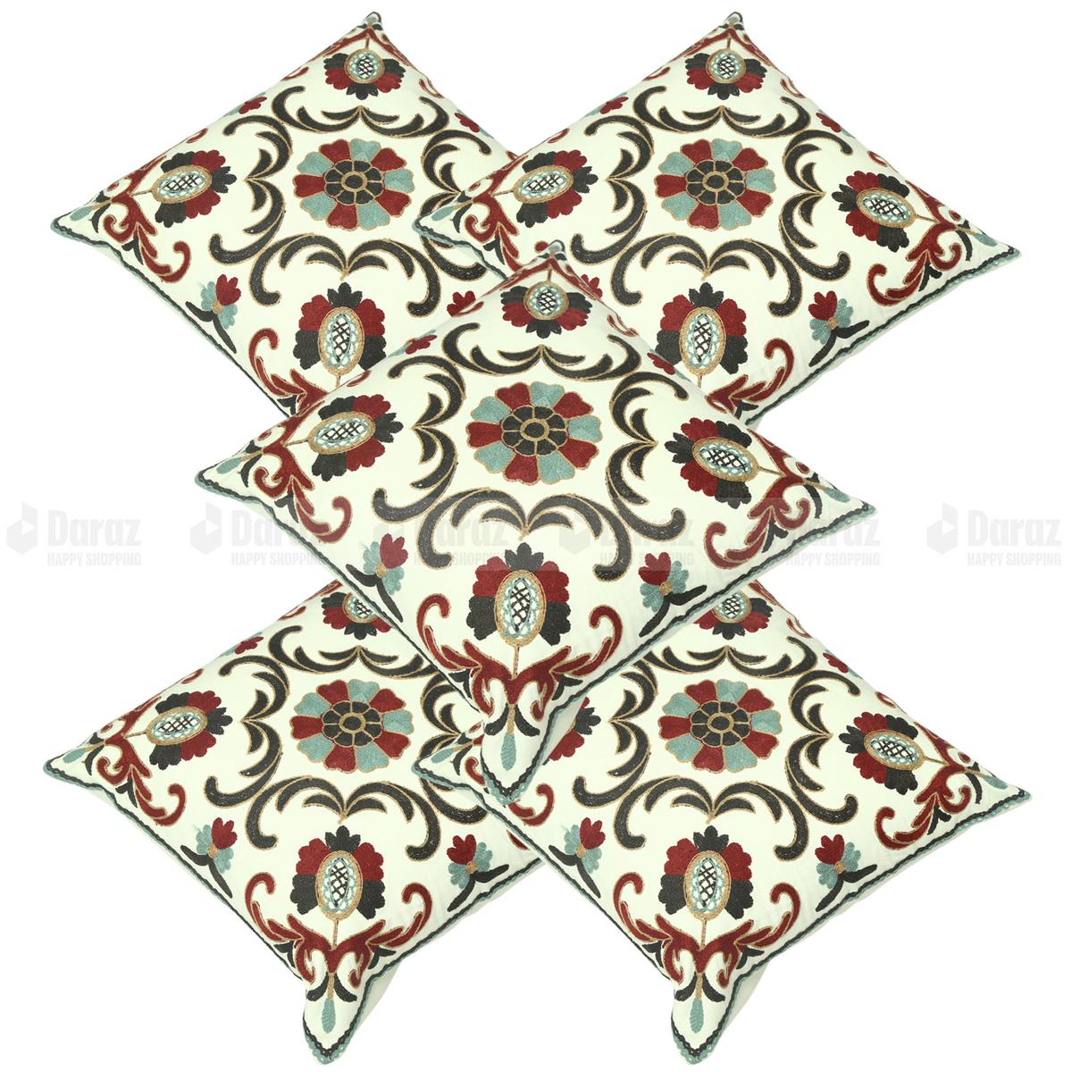 Picture of Kashmiri Embroidery Cushion Cover - (16" x 16") 5 piece set (imported from Kashmir)