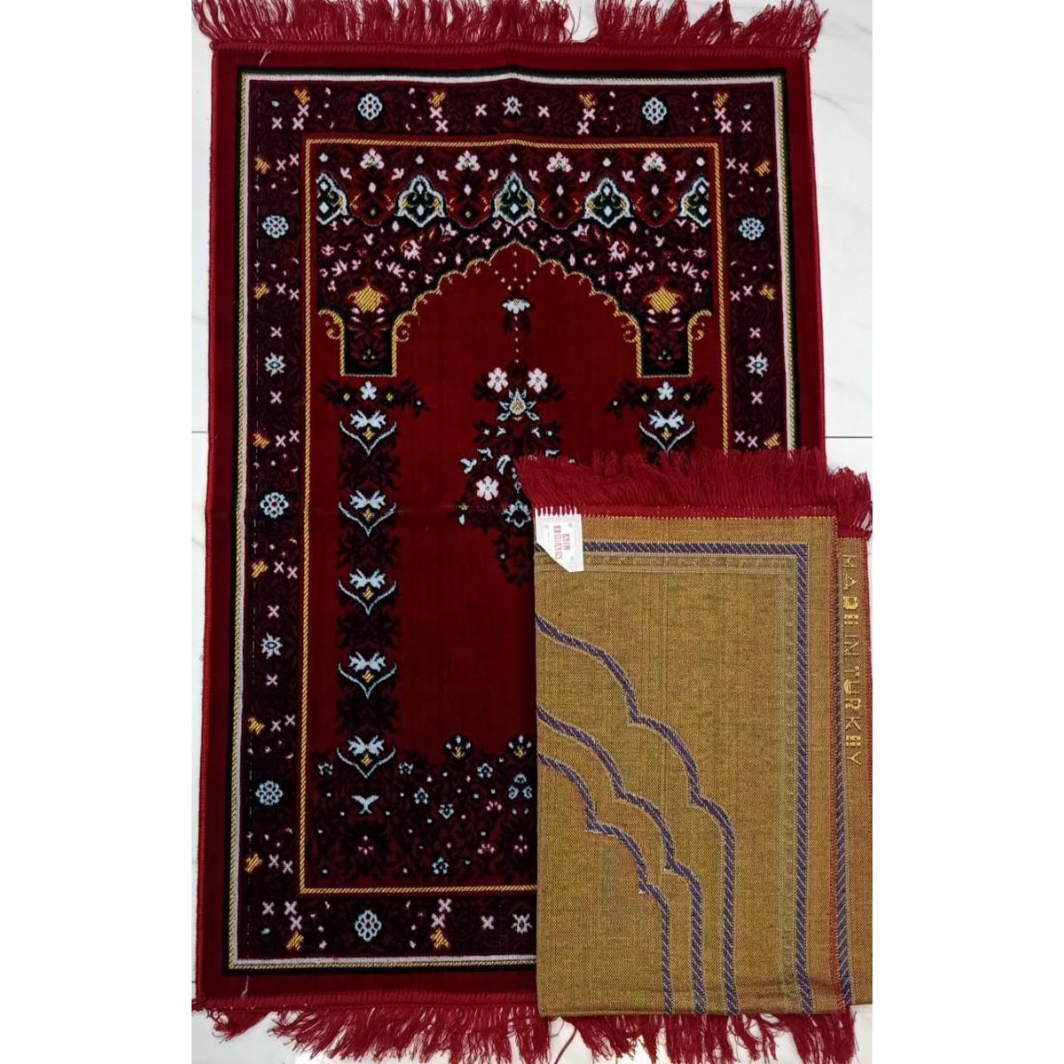 Picture of Prayer met ( Jaynamaz ) Made in Turkey Soft Velvet Prayer Mat, Rug, Jaynamaz From - Suba International.