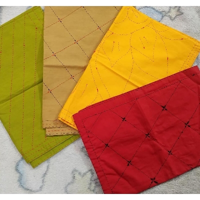 Picture of 4 pcs Nakshi Katha for baby, Sewed, Woven by hand (Medium size) From Suba Inernational