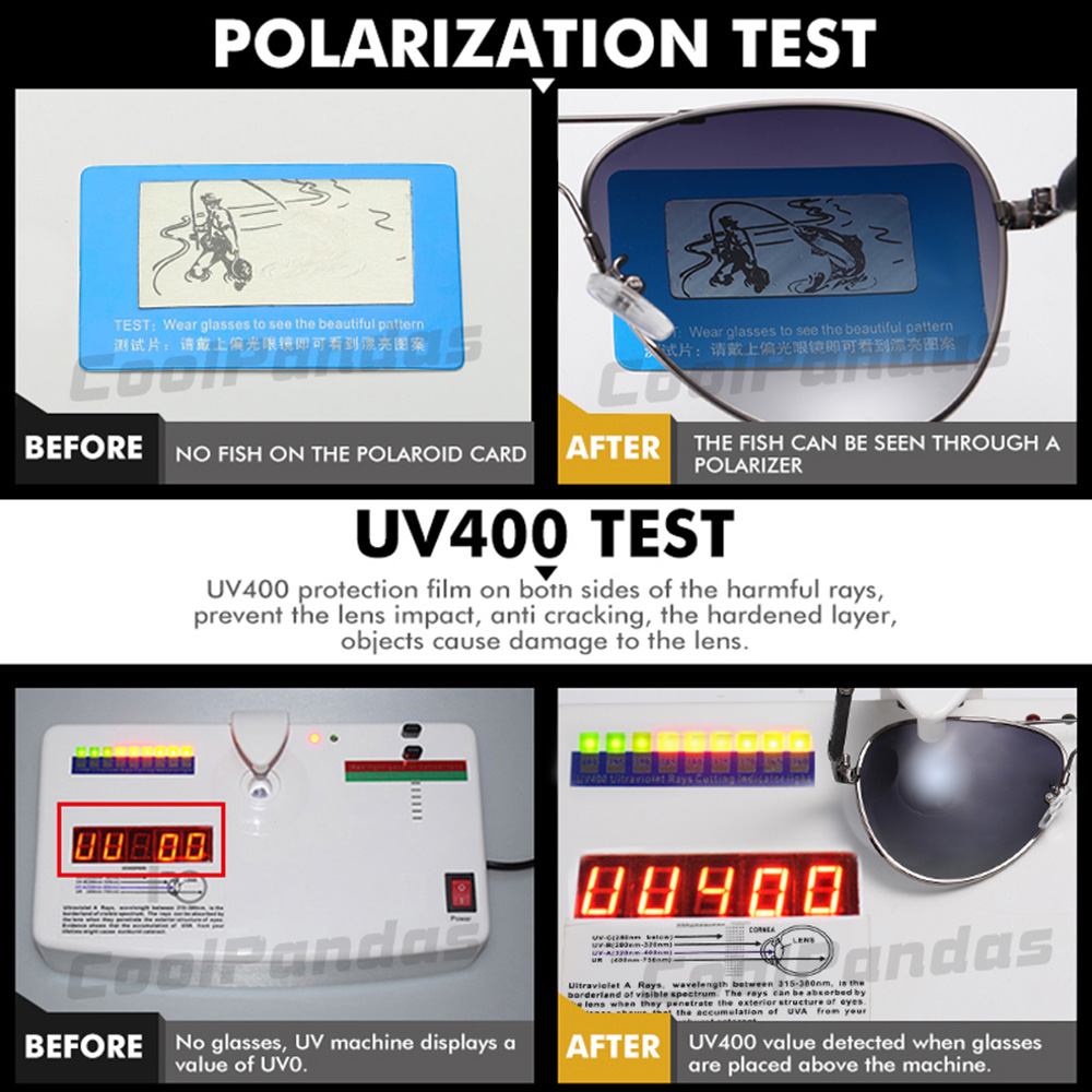 Picture of New Design Memory Metal Polarized UV Protected Pilot Sunglasses
