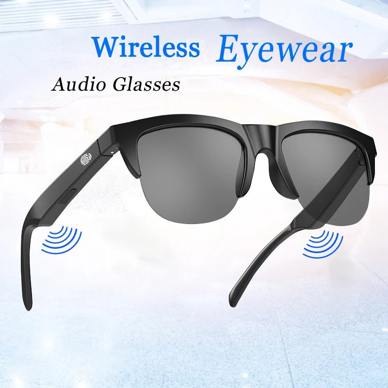 Picture of F06 Smart Glasses Earphone Anti-Blu-ray Stereo headset Dual Speaker Touch Wireless Bluetooth Sunglasses Made In China