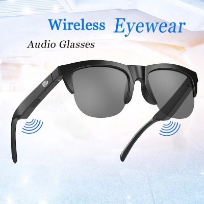 Picture of F06 Smart Glasses Earphone Anti-Blu-ray Stereo headset Dual Speaker Touch Wireless Bluetooth Sunglasses Made In China
