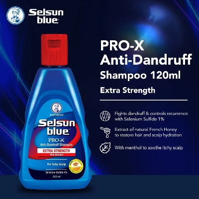 Picture of Selsun Blue PRO X Extra Strength Shampoo Anti Dandruff For Itchy Scalp 120ml UK