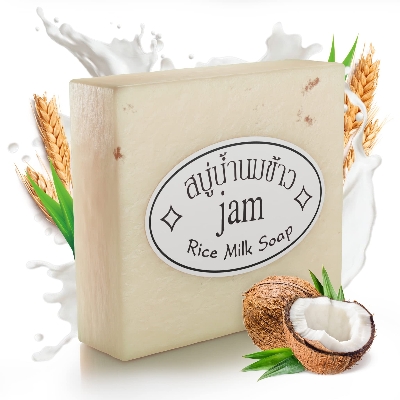 Picture of Jam Rice Milk Soap with Collagen For Fairness & Dark Spots 65g Thailand