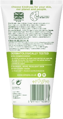 Picture of Simple Kind to Skin Moisturising Facial Wash 150ml UK