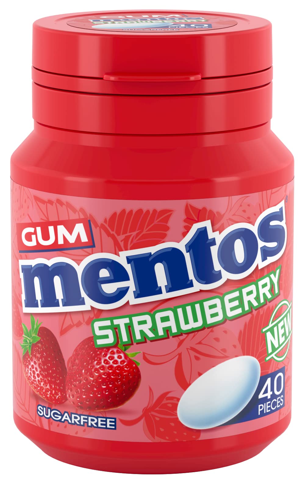 Picture of Mentos Gum Strawberry 40pc 56g UK