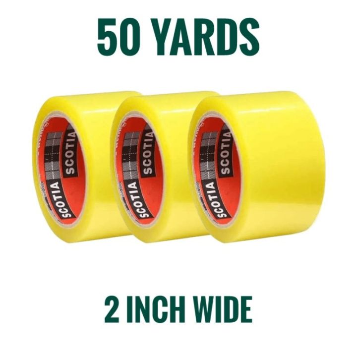 Picture of Scotch Tape 50 Yards Transparent 2 inch Wide 3pcs