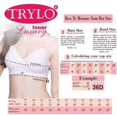 Picture of Trylo Bra Maroon Colour Size 44 INDIAN