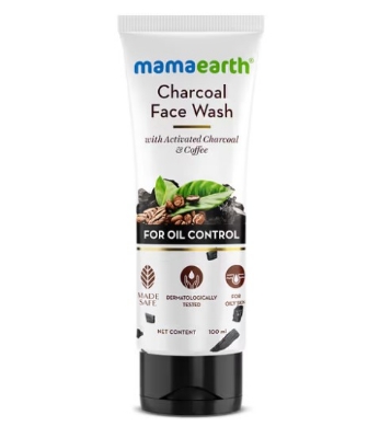 Picture of Mamaearth Charcoal Face Wash with Activated Charcoal & Coffee for Oil Control 100ml INDIAN
