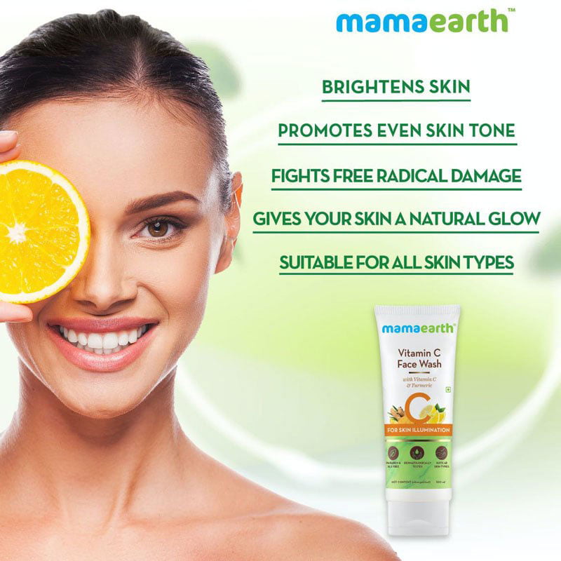 Picture of Mamaearth Vitamin C Face Wash with Turmeric For Skin Illumination 100ml INDIAN