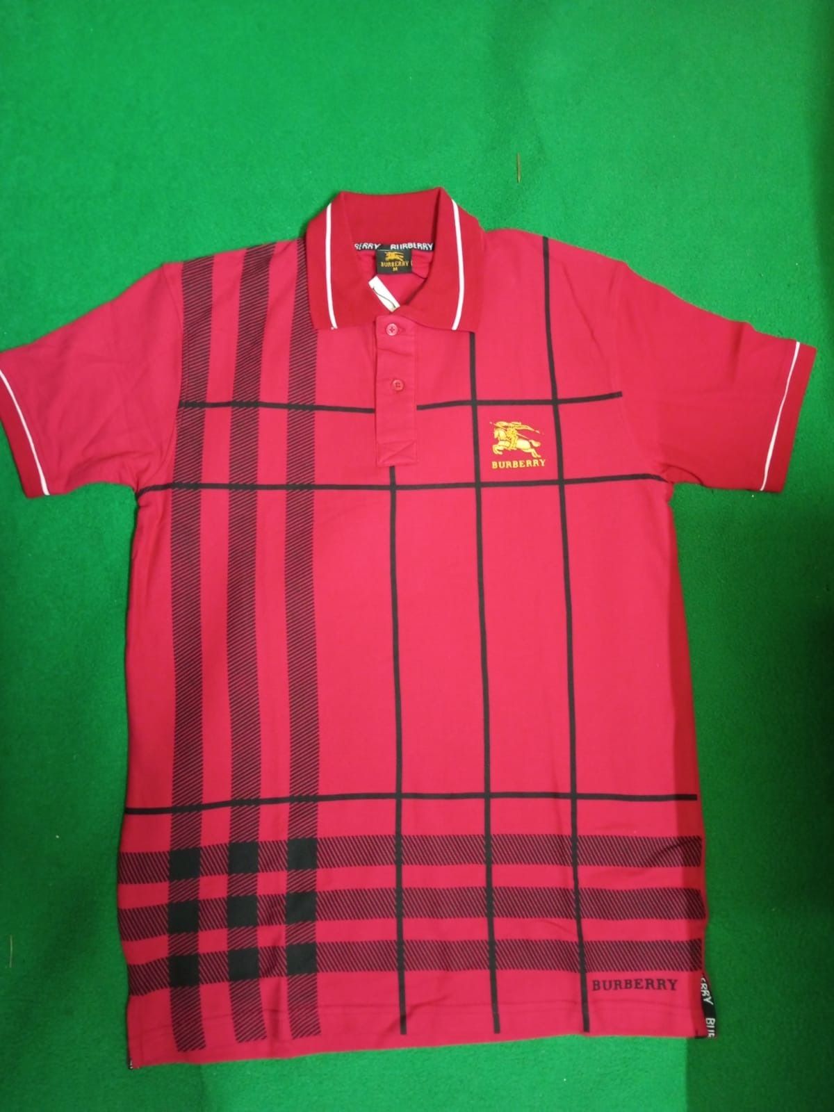 Picture of Burberry Polo T Shirt Red - L