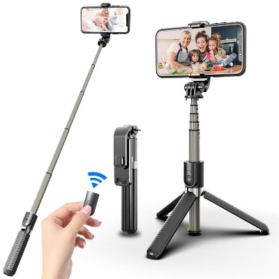 Picture of L09 Wireless Bluetooth Selfie Stick With LED Light Tripod Telescopic Rod Handheld Gimbal Stabilizer For Phone