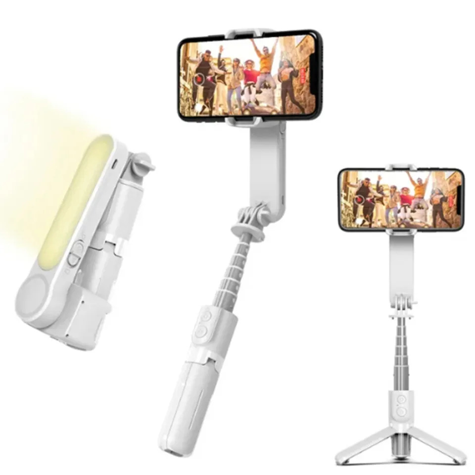 Picture of L09 Wireless Bluetooth Selfie Stick With LED Light Tripod Telescopic Rod Handheld Gimbal Stabilizer For Phone