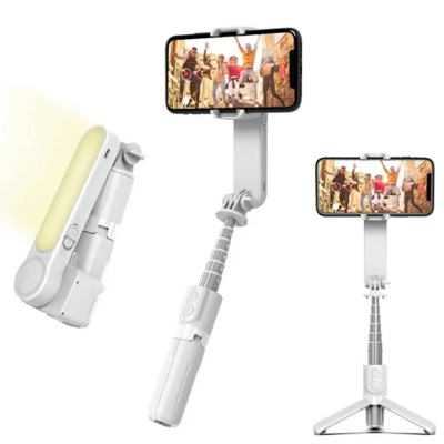 Picture of L09 Wireless Bluetooth Selfie Stick With LED Light Tripod Telescopic Rod Handheld Gimbal Stabilizer For Phone