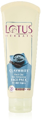Picture of Lotus Herbal ClayWhite Black Clay Skin Whitening Face Pack 120g INDIAN