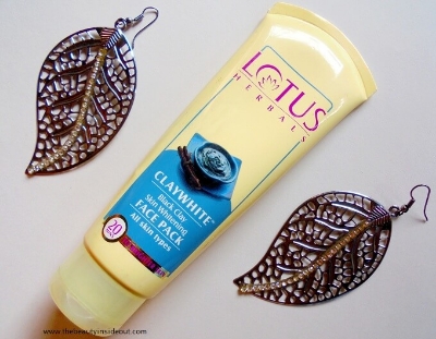 Picture of Lotus Herbal ClayWhite Black Clay Skin Whitening Face Pack 120g INDIAN