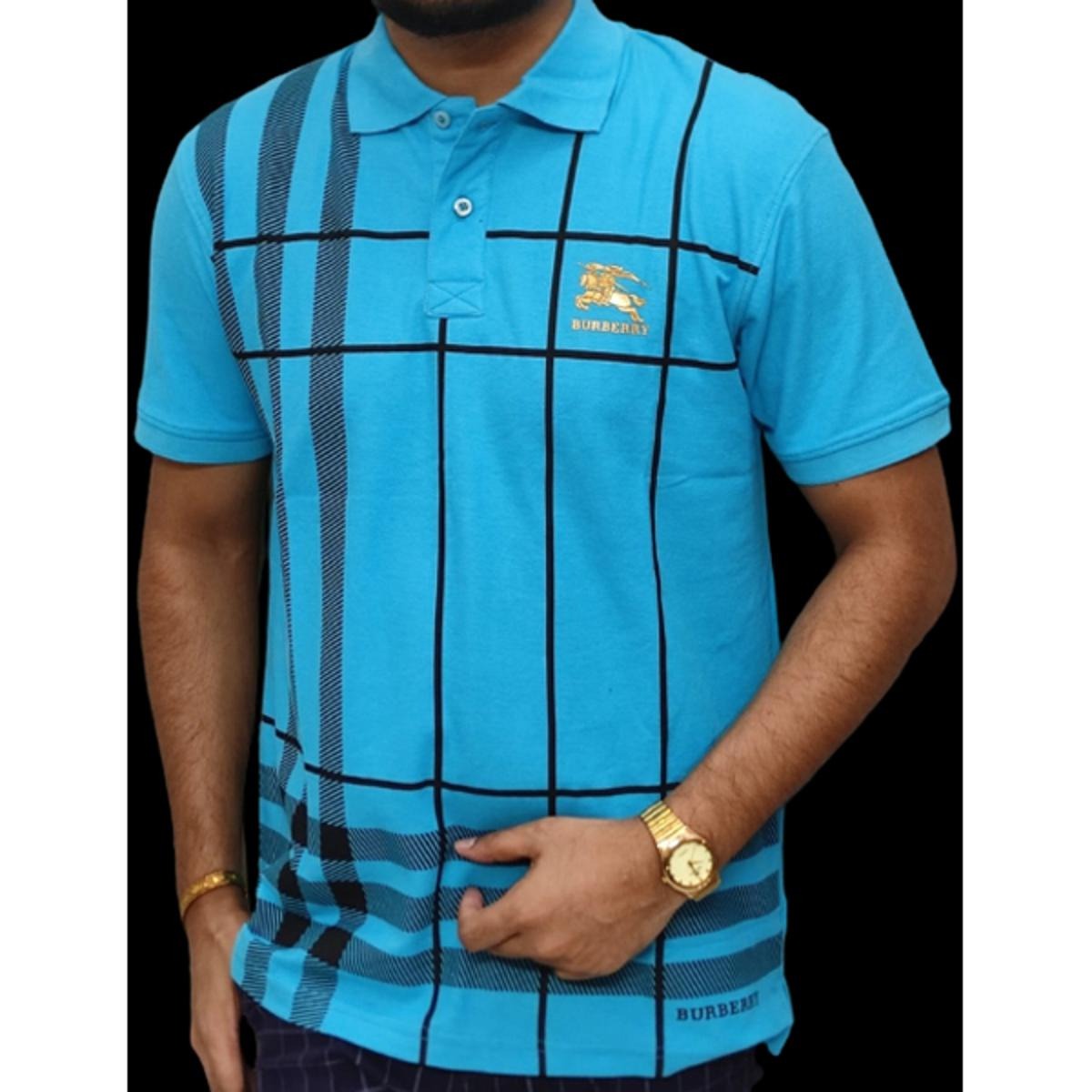 Picture of Men's Contrast Polo Tshirt-slim fit BURBERRY