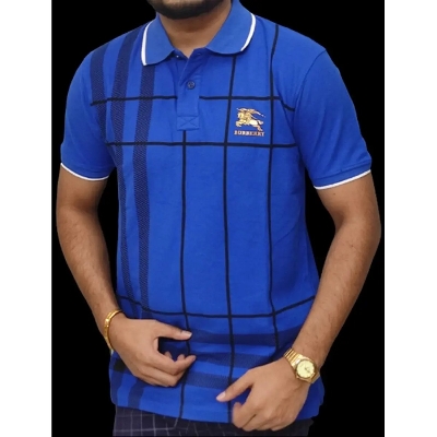 Picture of Men's Contrast  Polo Tshirt slim fit BURBERRY