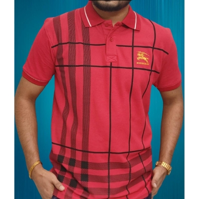 Picture of Men's Contrast  Polo Tshirt slim fit BURBERRY