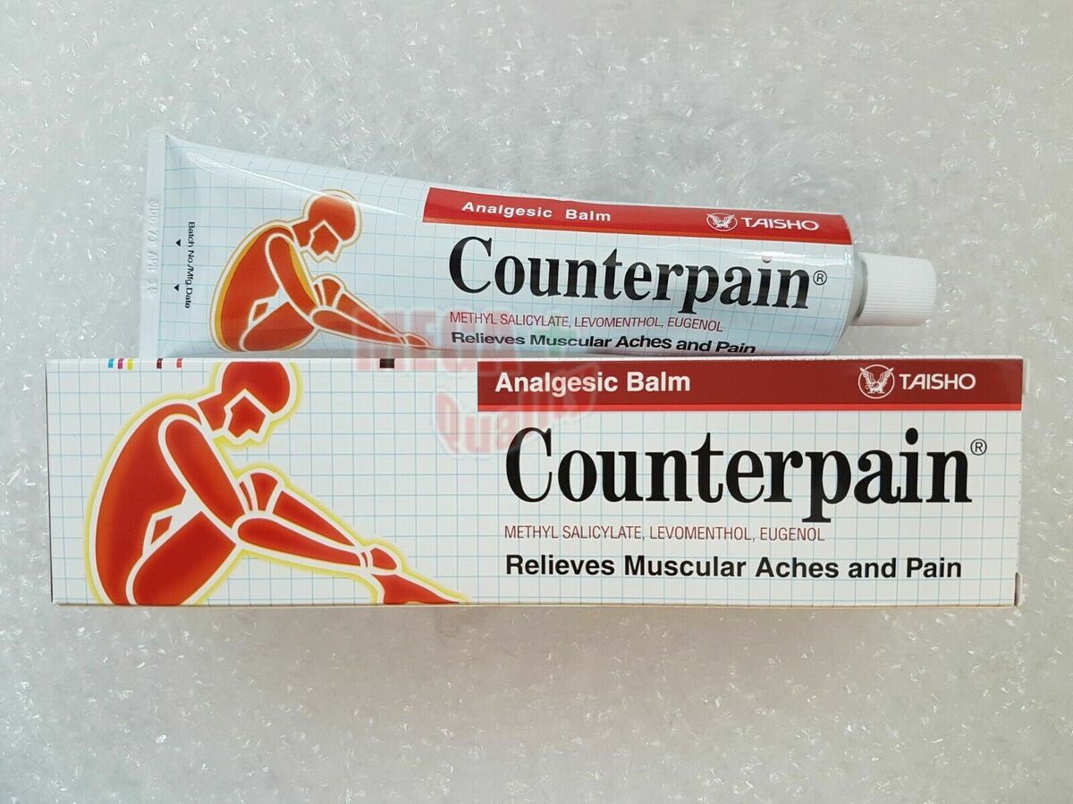 Picture of Counterpain Methyl Salicylate Eugenol Balm Muscular Pain Treatment 120g Thailand