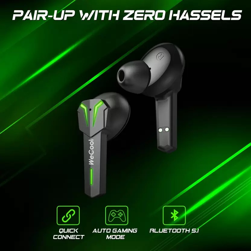 Picture of Wecool Freesolo X3 Upgraded Earbuds with 40 Hours Playtime Gaming Earbuds TWS Black INDIAN