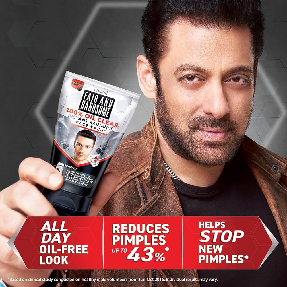 Picture of Emami Fair And Handsome 100% Oil Clear Instant Radiance Face Wash 100ml INDIAN