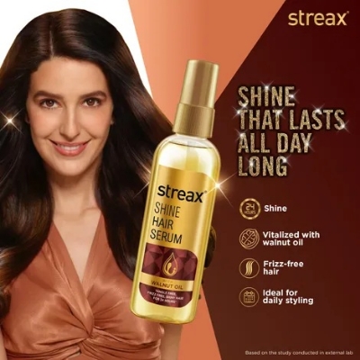 Picture of Streax Hair Serum Perfect Shine Vitalized With Walnut Oil 100ml INDIAN
