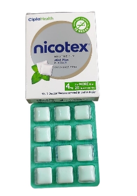 Picture of Nicotex Anti Nicotine Chewing gum Mint Plus Flavour 4mg 1Box 12pcs INDIAN